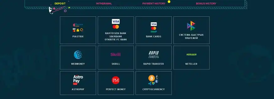 Booi Casino deposit methods